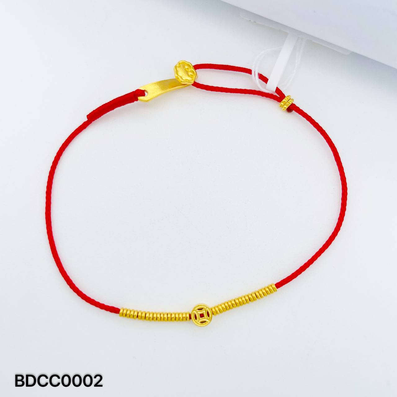 BEAD COPPER COIN 足金铜钱吊坠 （红绳手串）