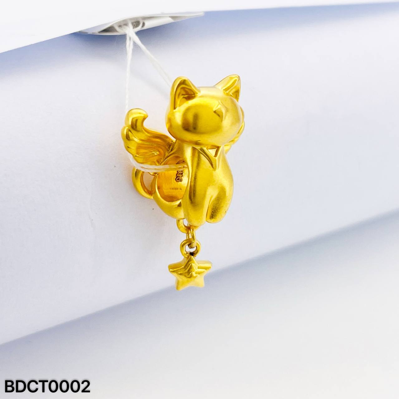 BEAD CAT 硬金小猫隔离珠吊坠