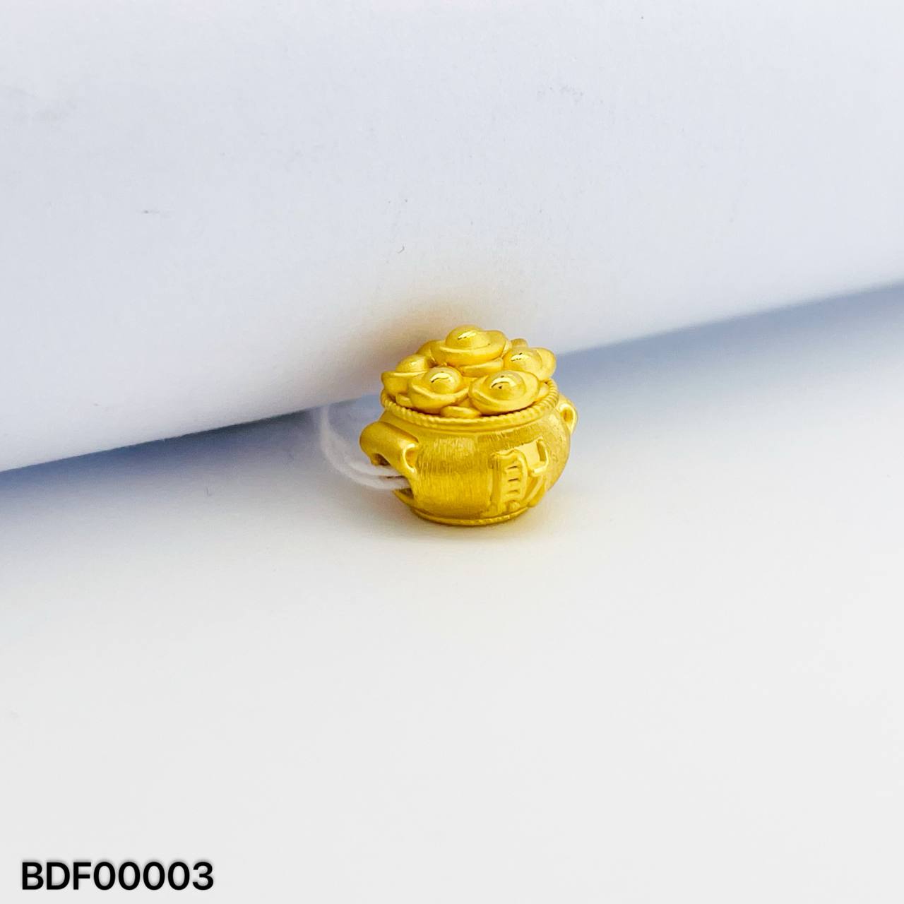 BEAD FORTUNE 足金拉丝聚宝盆吊坠