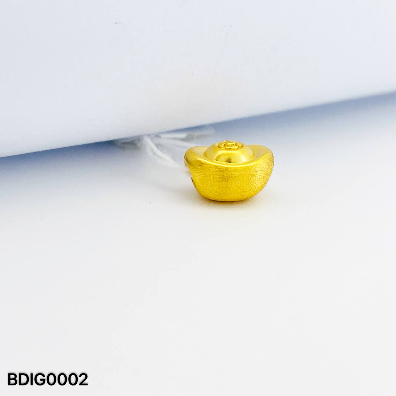 BEAD INGOT 足金拉丝元宝吊坠