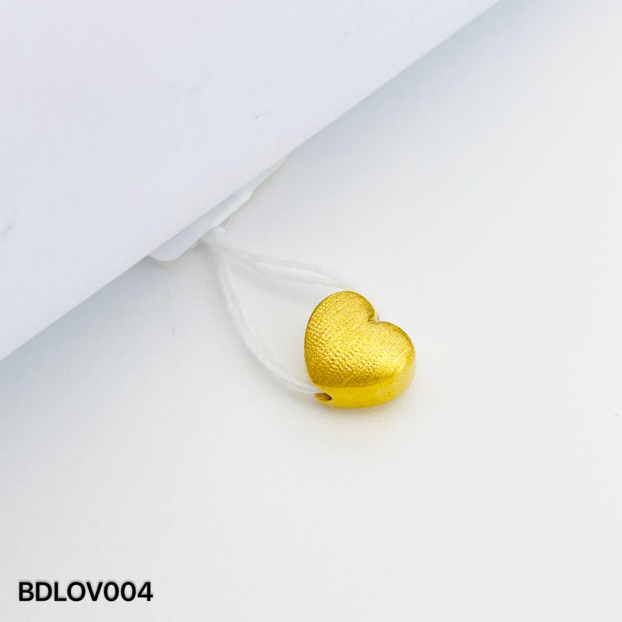 BEAD LOVE 999拉丝爱心隔离珠吊坠