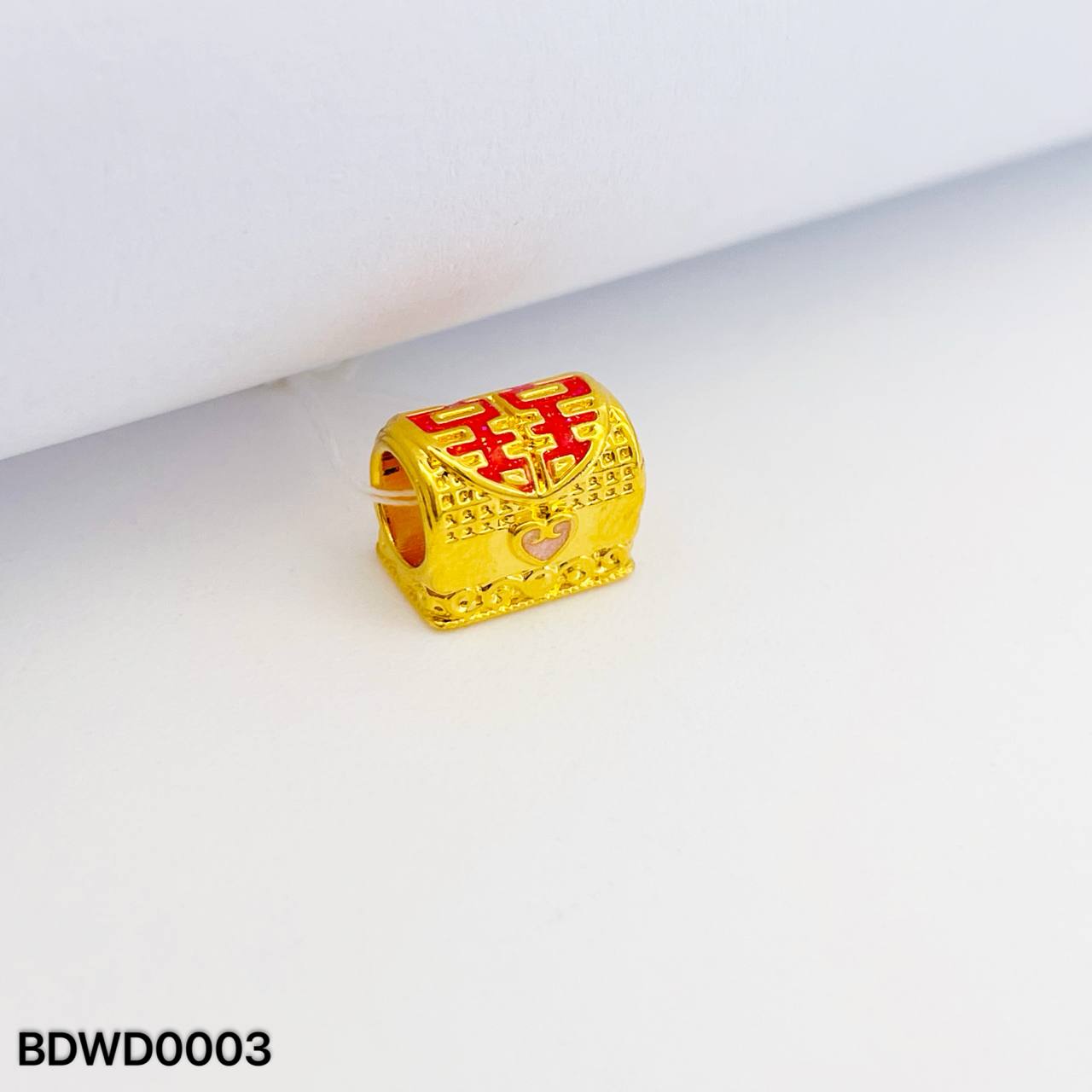 BEAD WEDDING 硬金囍字隔离珠吊坠