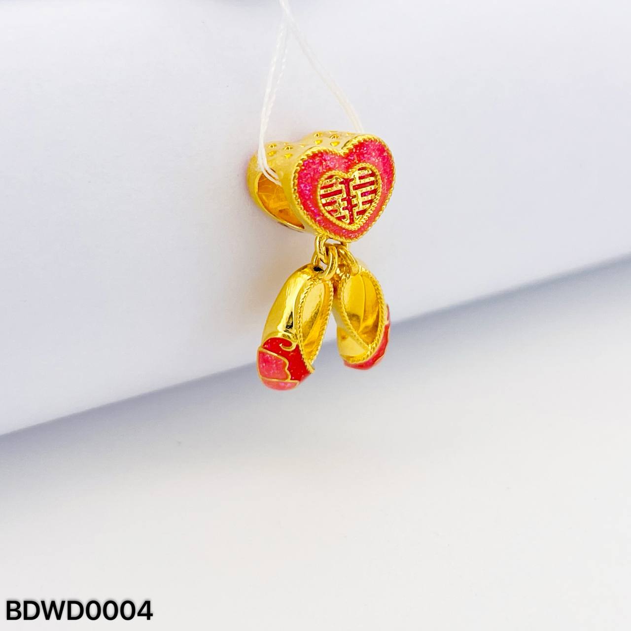 BEAD WEDDING 硬金囍字隔离珠吊坠