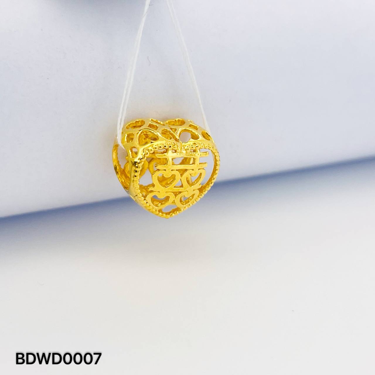 BEAD WEDDING LOVE 囍字爱心隔离珠吊坠