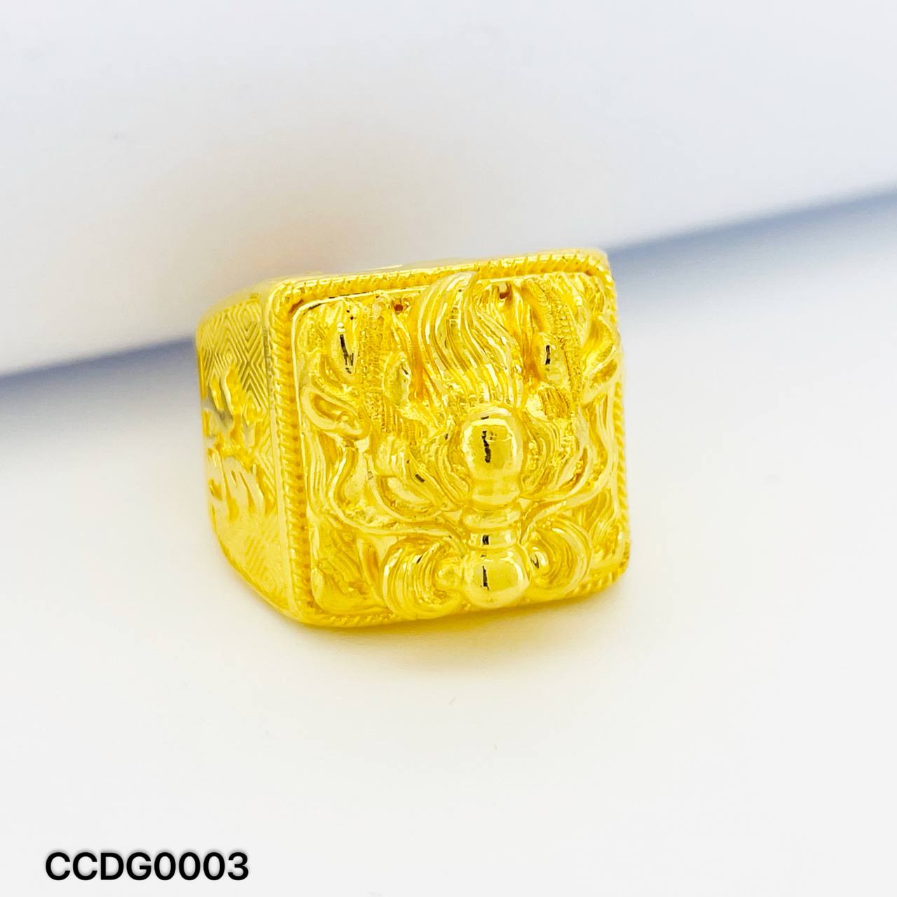 CC DRAGON 足金龙福字戒指