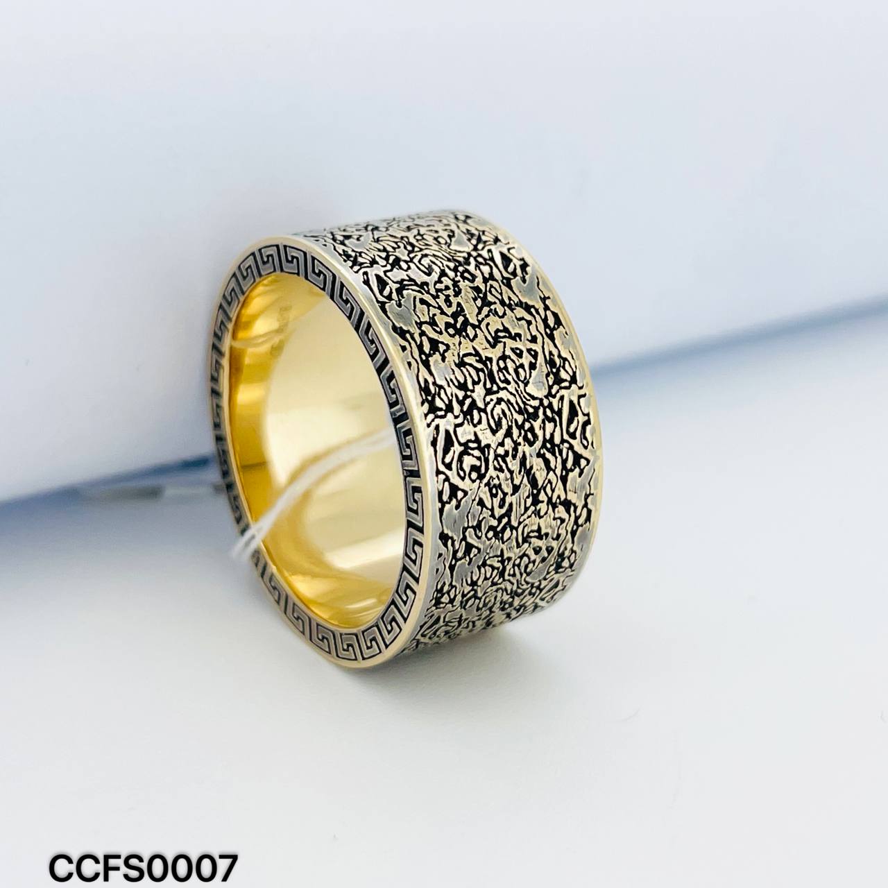 CINCIN FESYEN 916黑金锤纹戒指