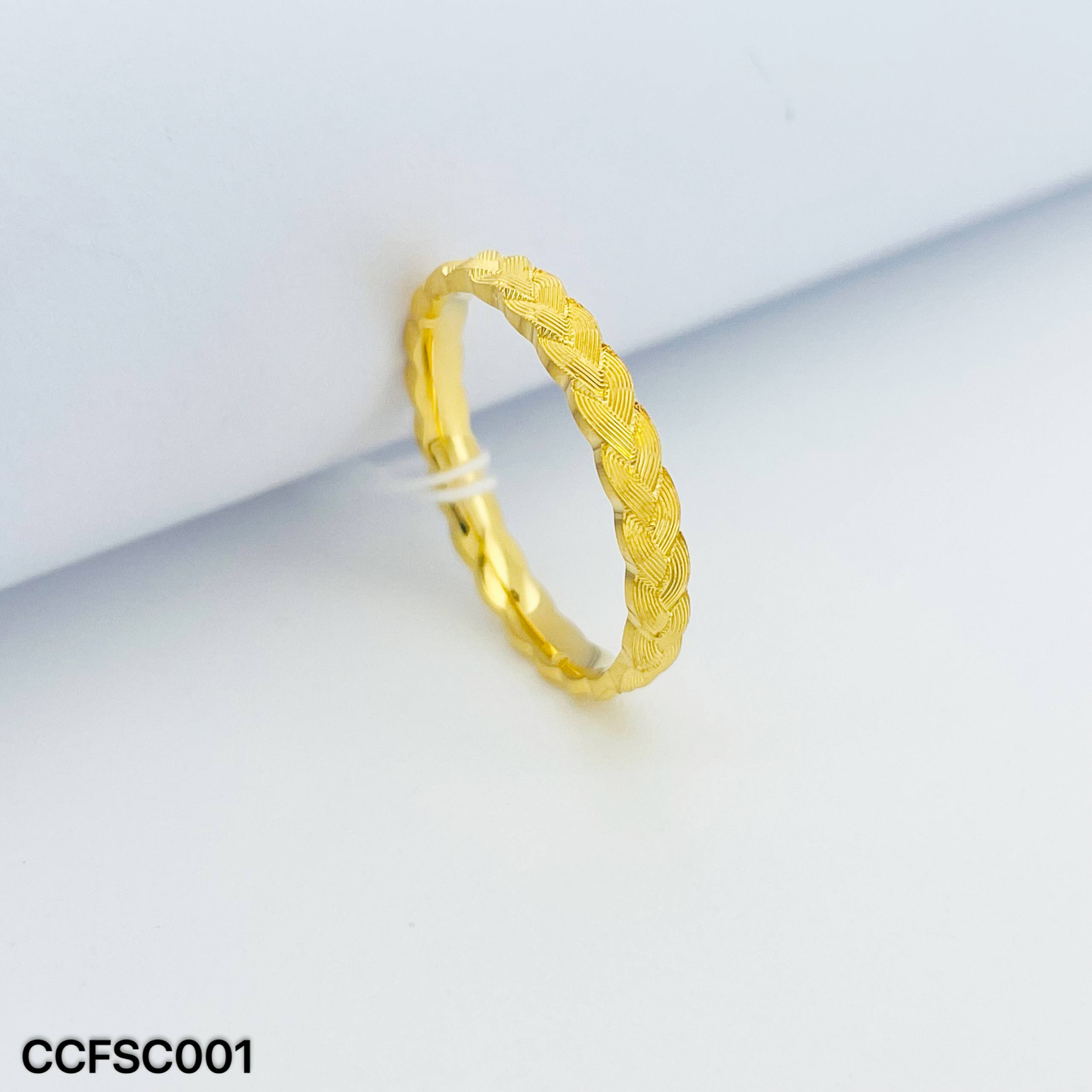 CINCIN FESYEN CHINA 足金编织麦穗戒指