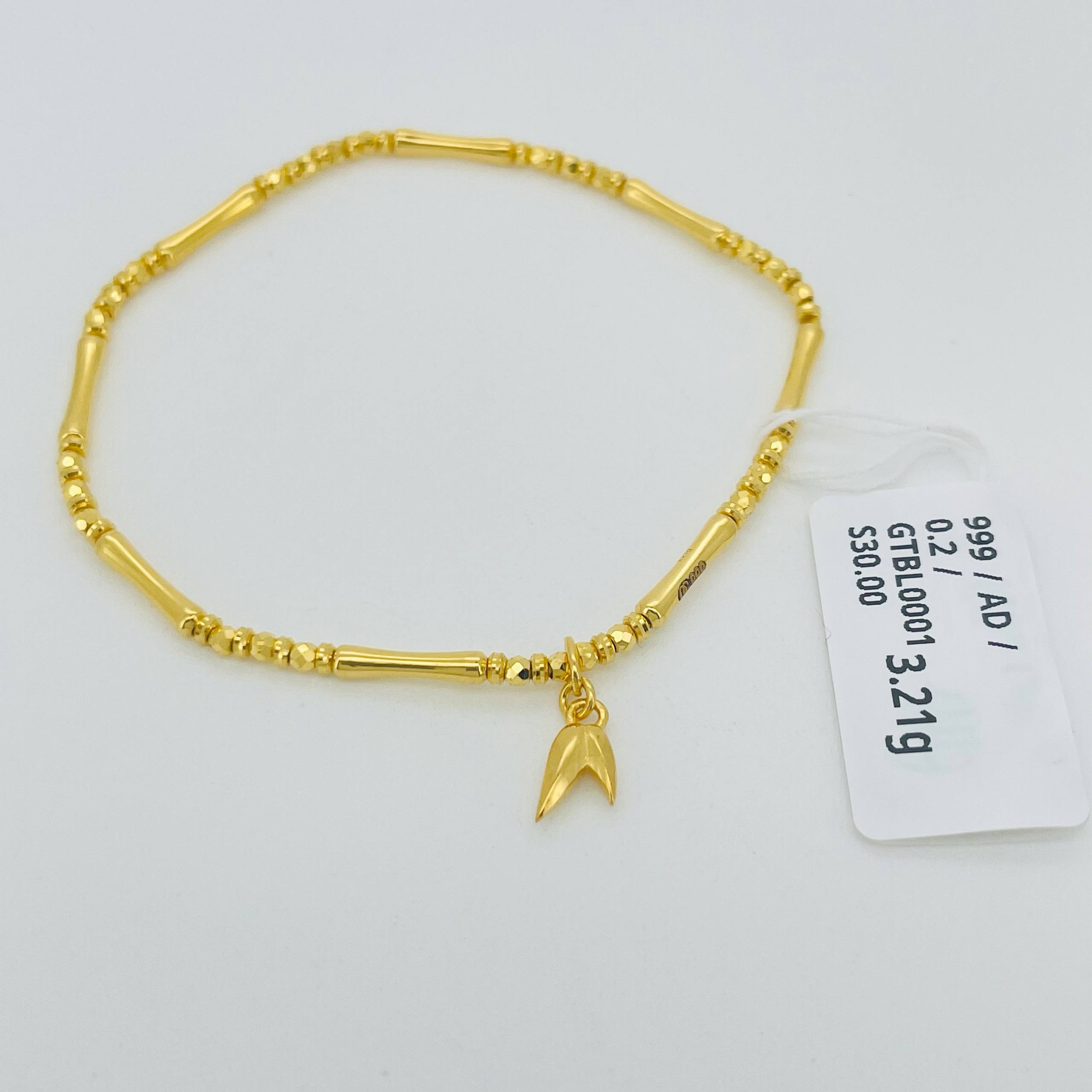 GT BULUH 足金竹节手串