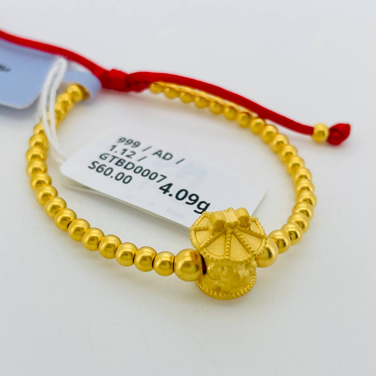 GT BUDAK 足金儿童珠子手镯