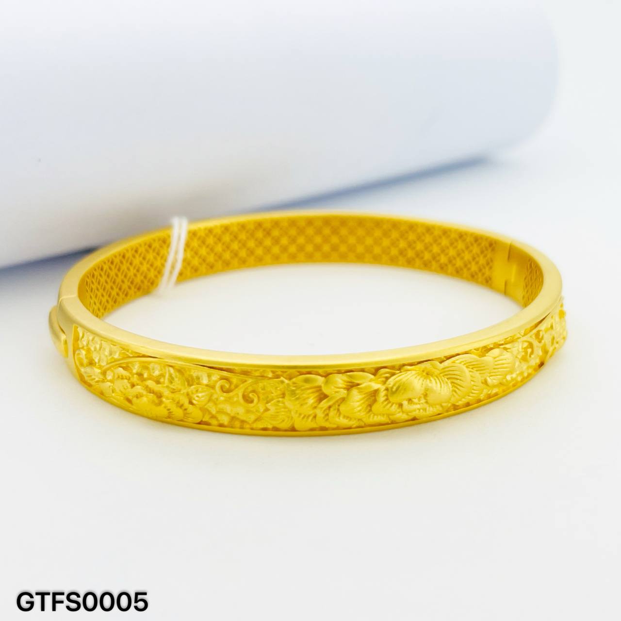 GT FESYEN 足金古法莲花手镯