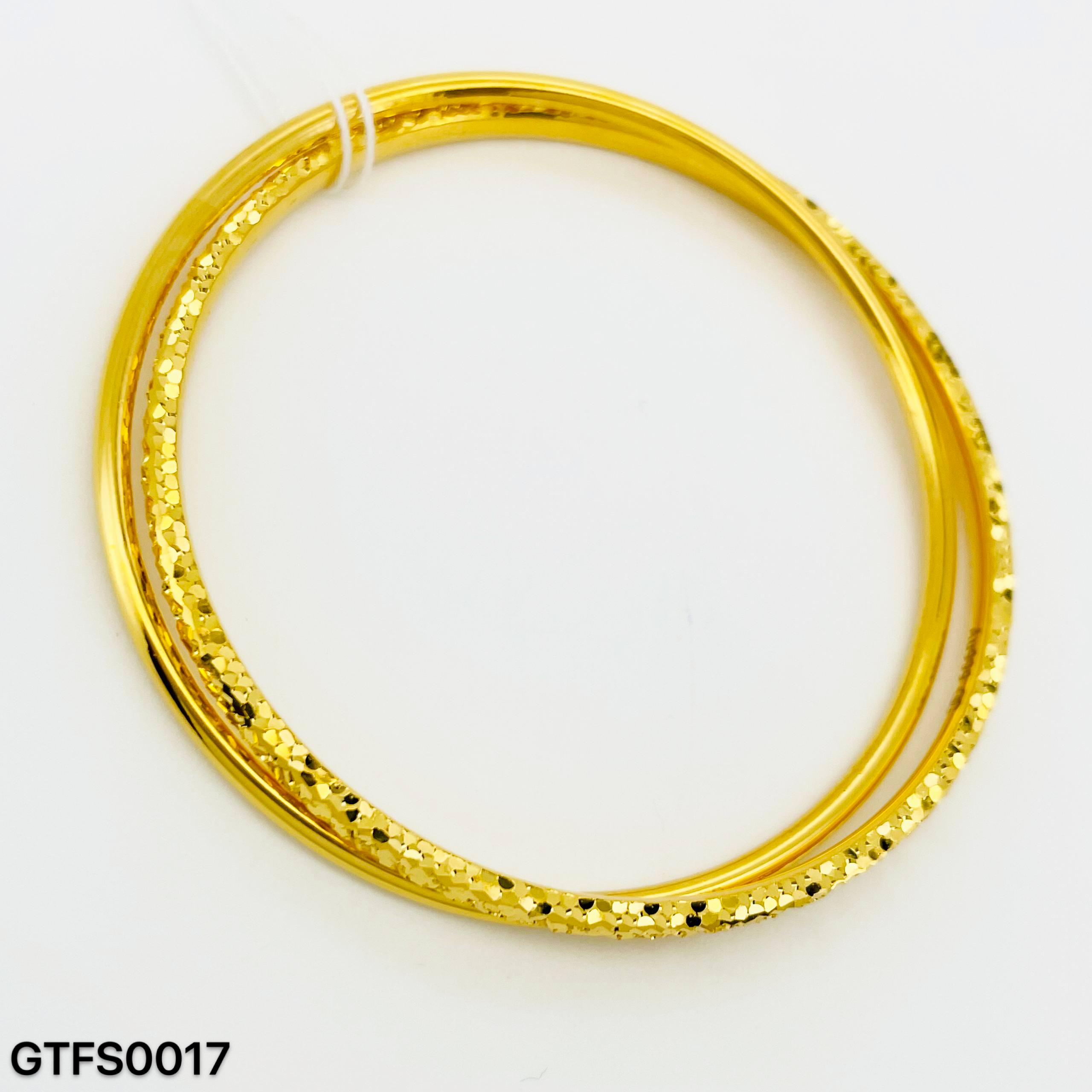 GT FESYEN 足金碎碎冰双环手镯