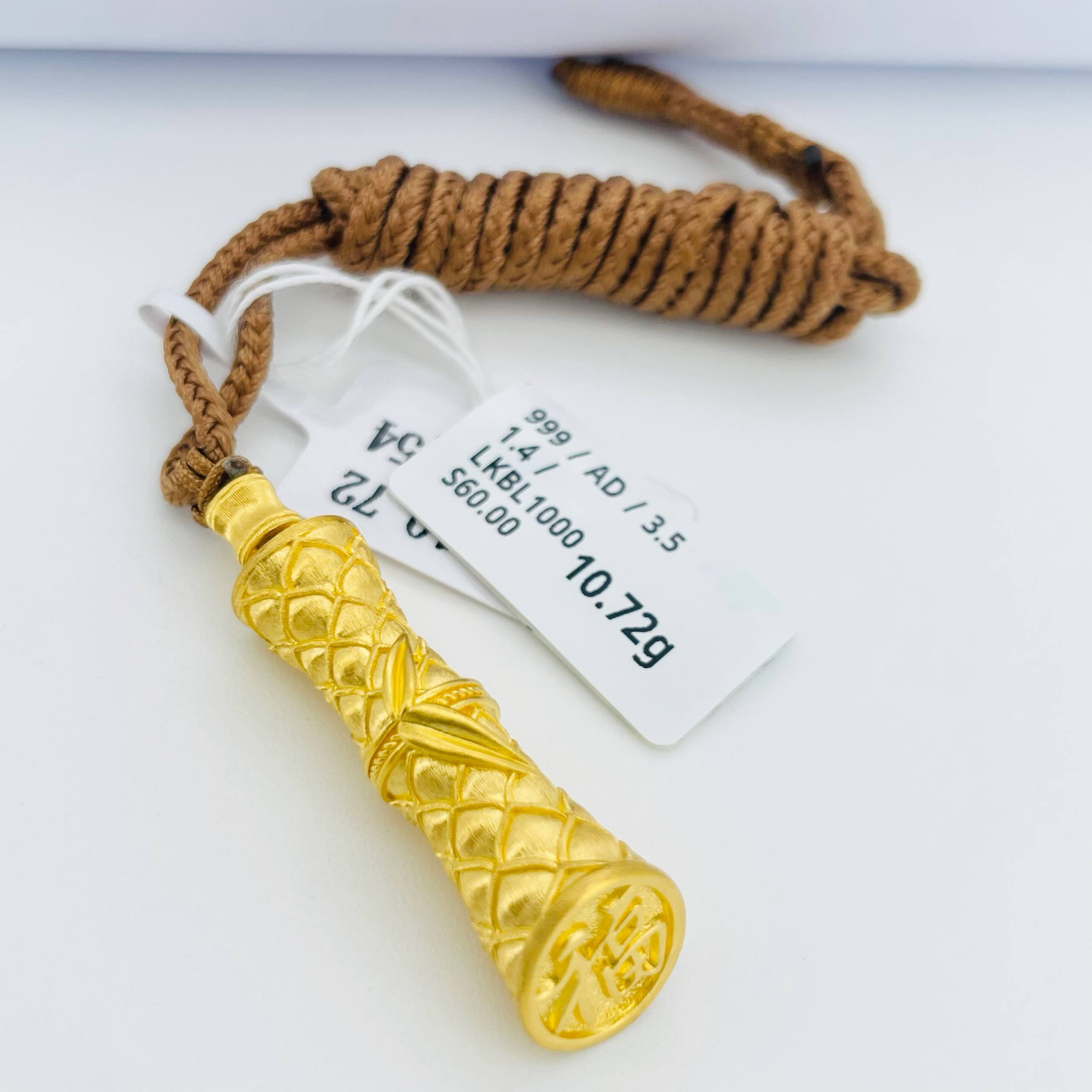 LOKET BULUH 999竹节吊坠