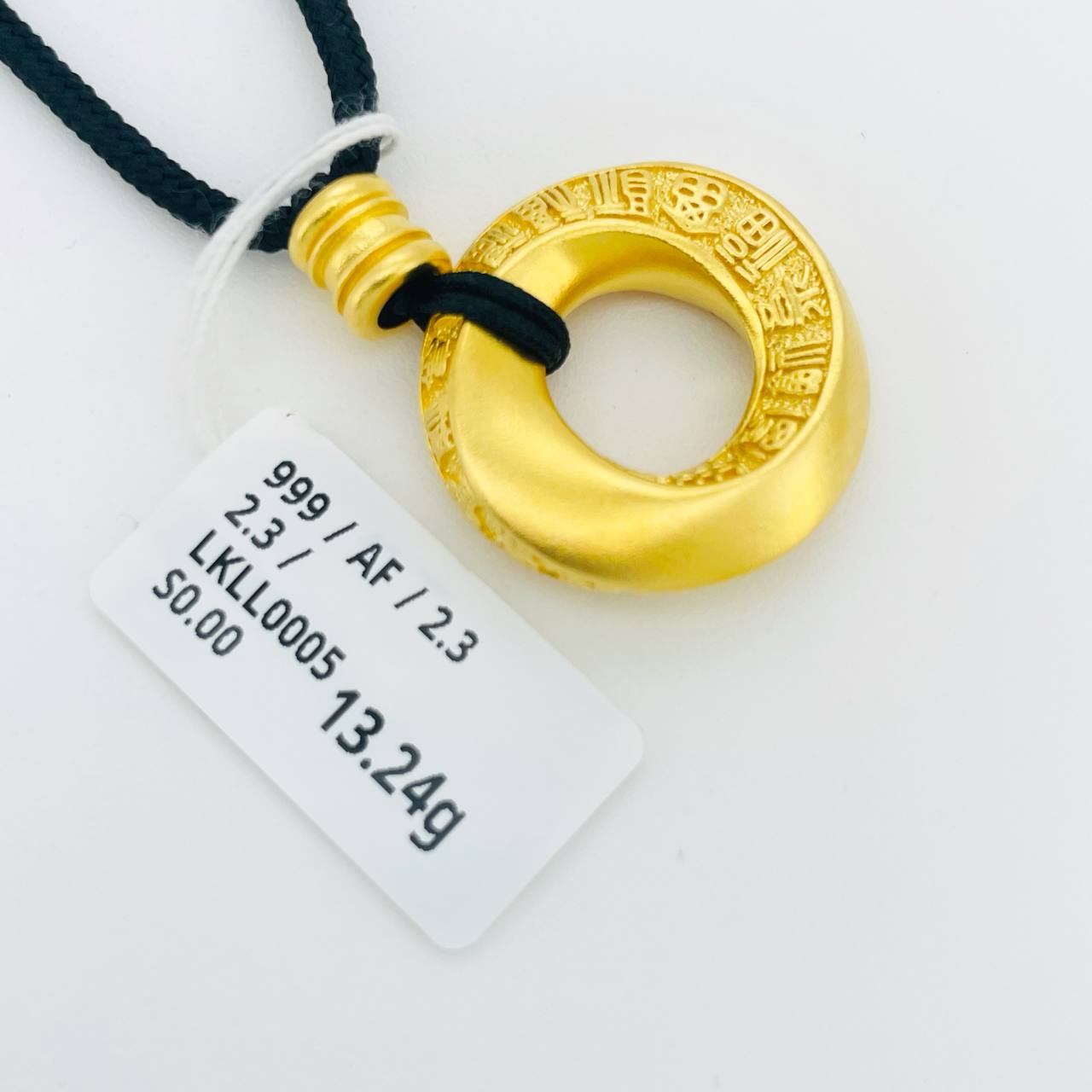 LOKET LONG LIFE 999福字平安扣吊坠