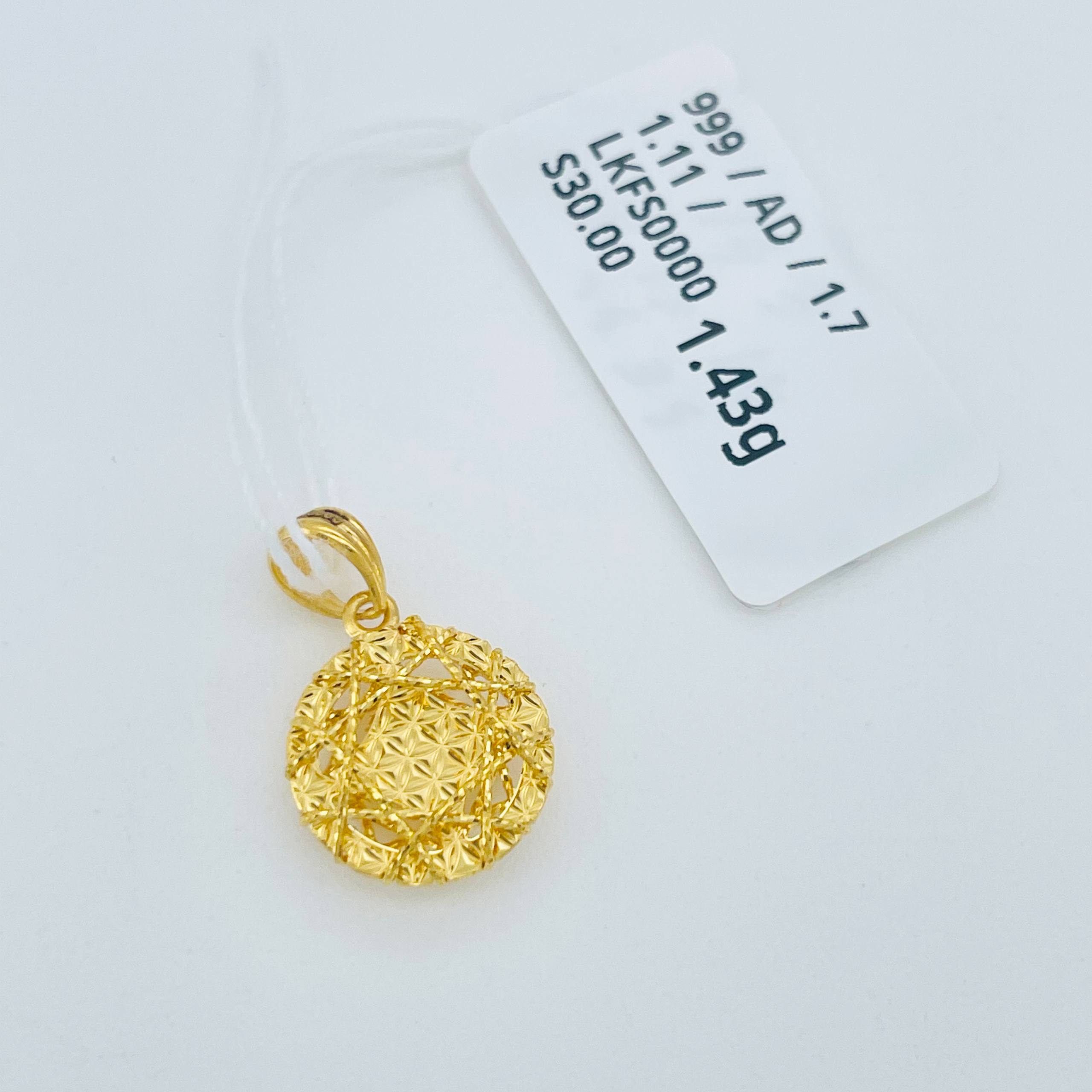 LOKET FESYEN 足金吊坠