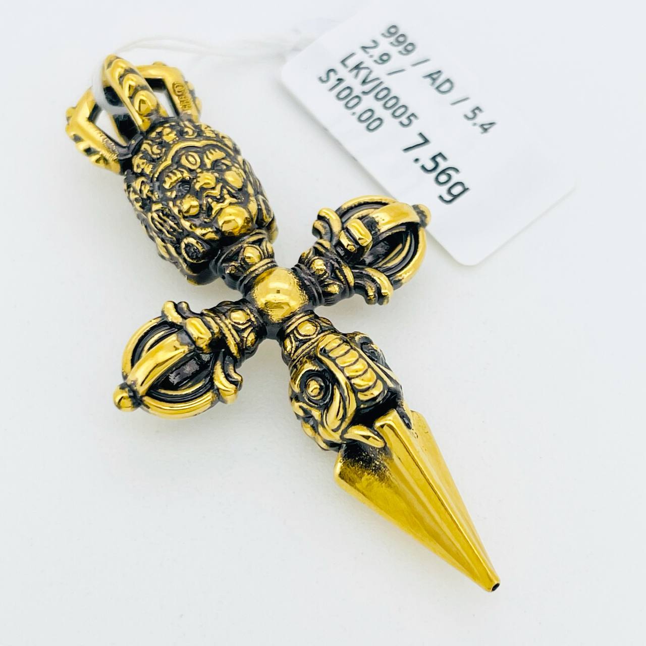 LOKET VAJRA 黑金降魔金刚杵吊坠