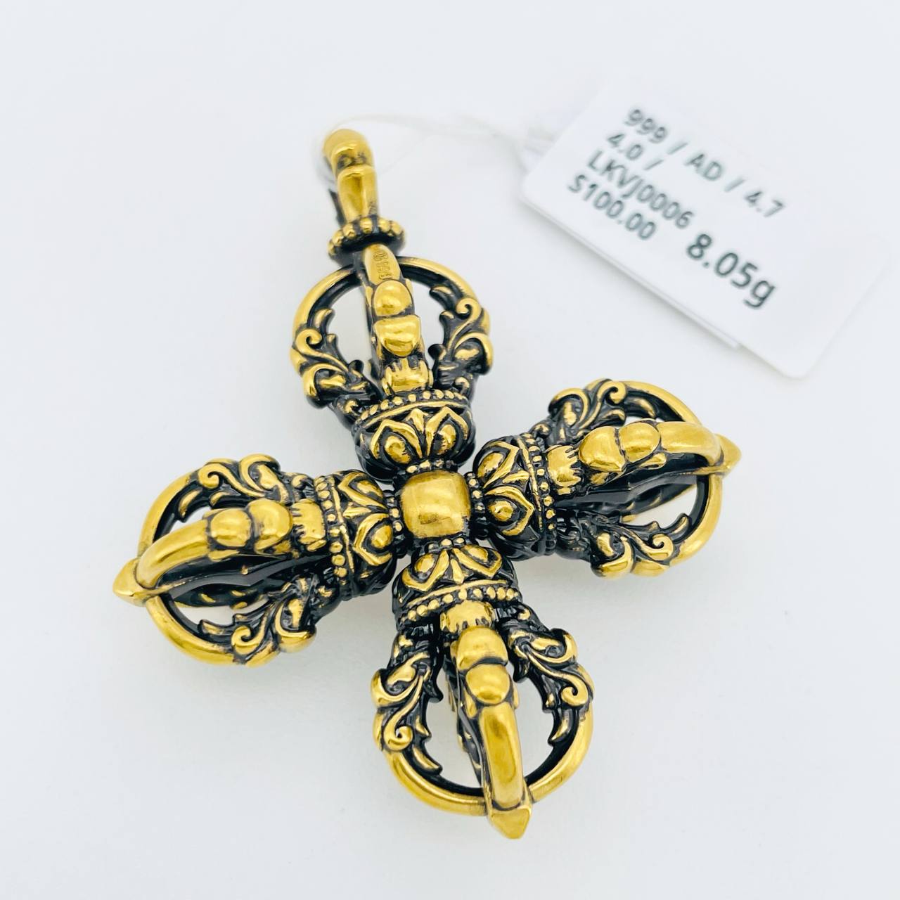 LOKET VAJRA 黑金金刚杵吊坠