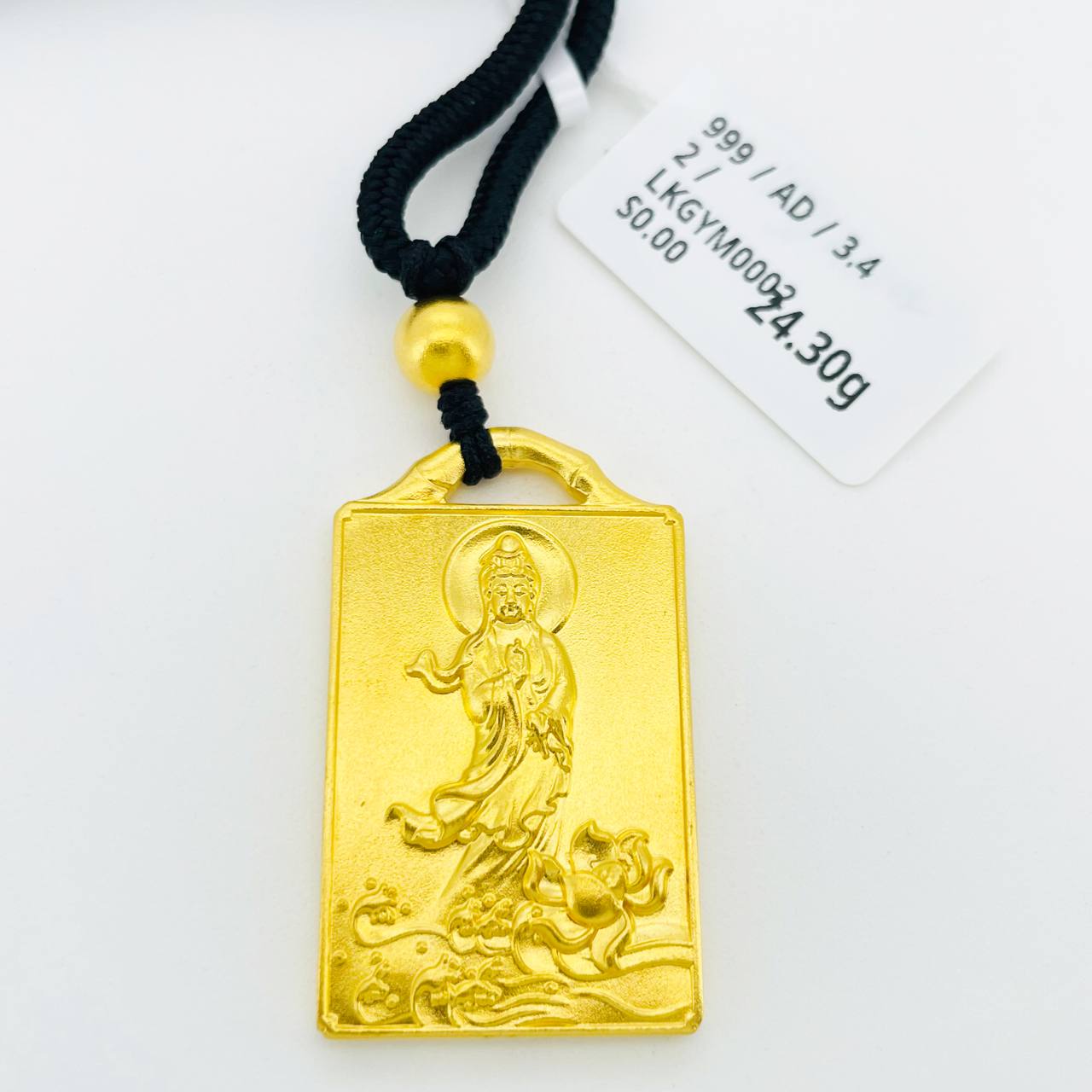 LOKET GUANYIN 足金观音吊坠