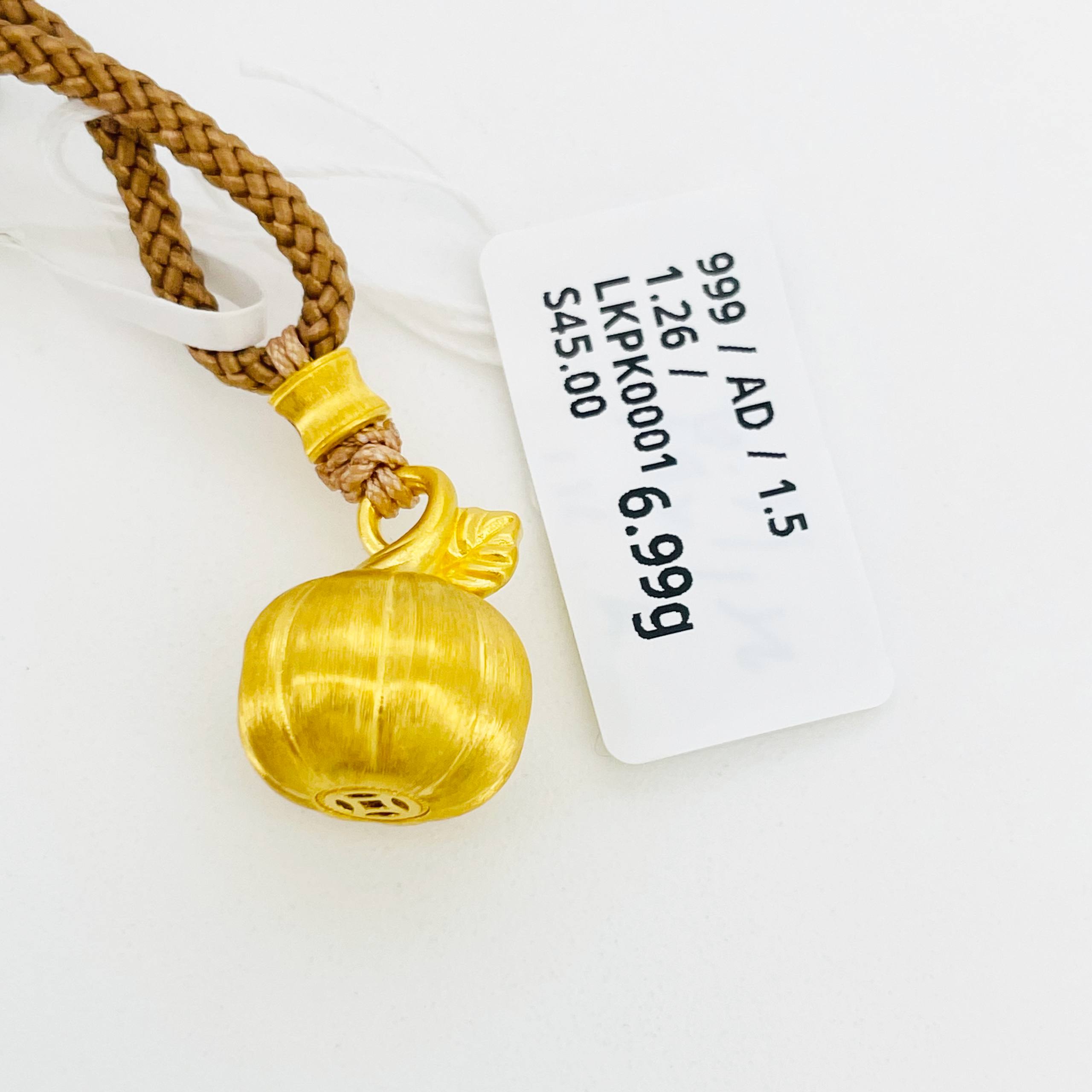 LOKET PUMPKIN 足金南瓜吊坠