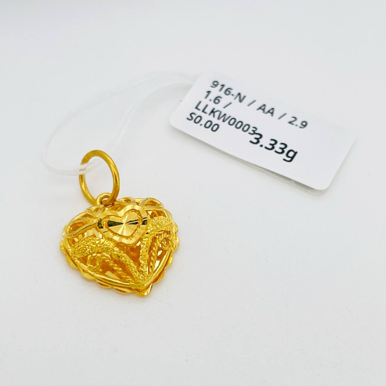 LOKET LOVE KERAWANG 爱心吊坠