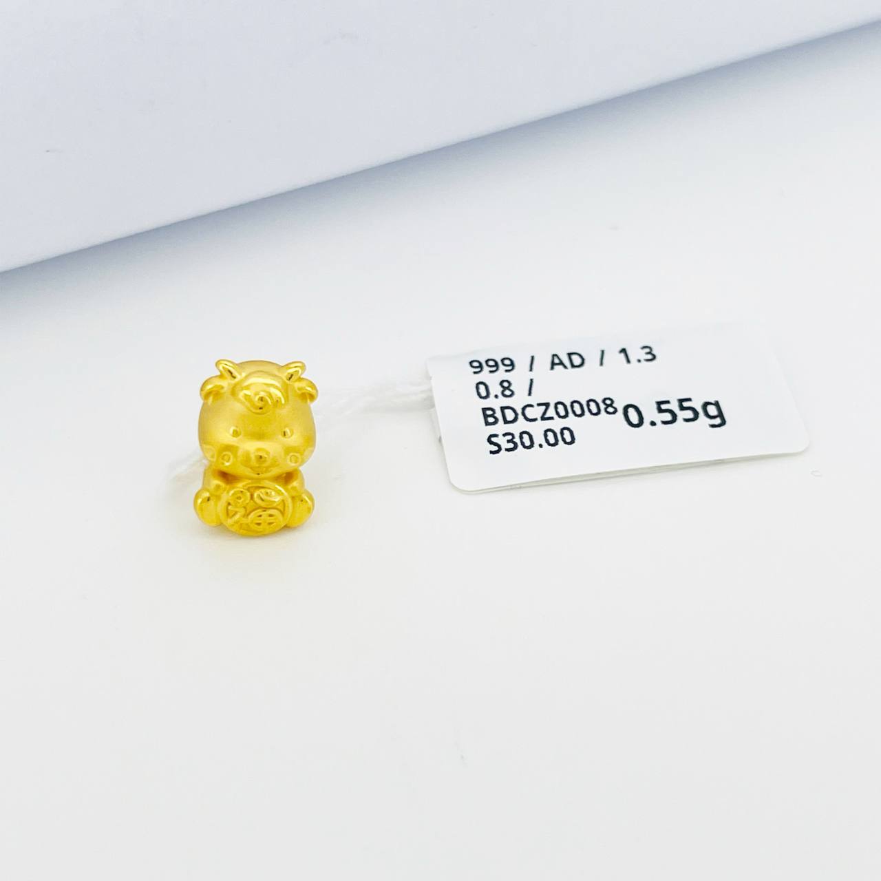 BEAD CHINESE ZODIAC 足金十二生肖吊坠(羊)