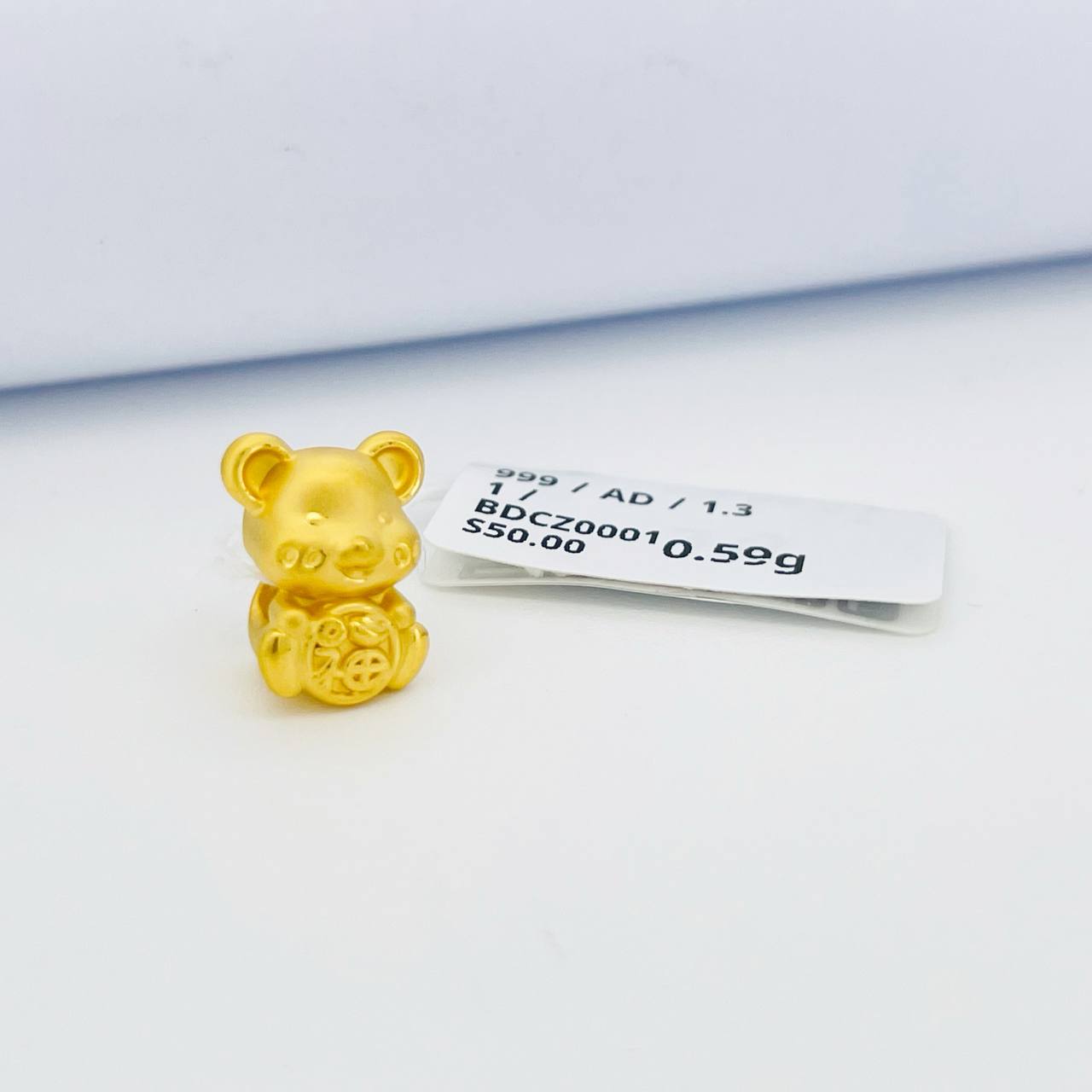BEAD CHINESE ZODIAC 足金十二生肖吊坠(鼠)