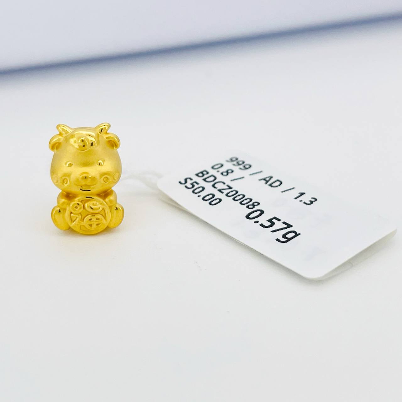 BEAD CHINESE ZODIAC 足金十二生肖吊坠（羊） thumbnail 2