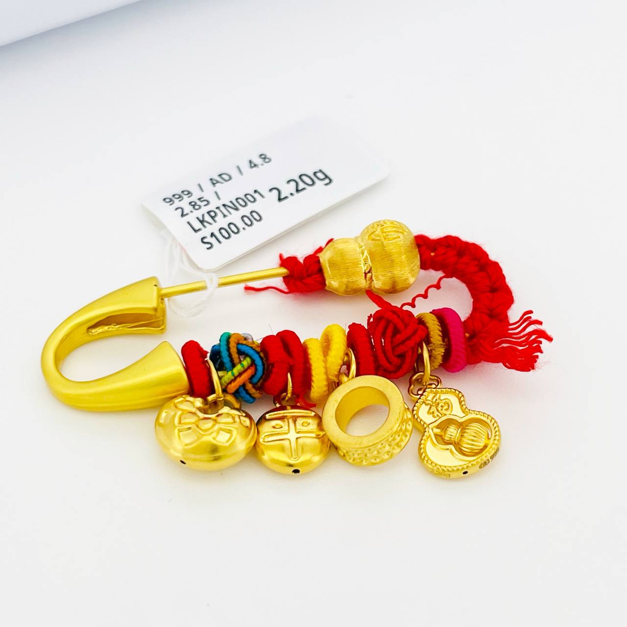 LOKET PIN 足金手串别针