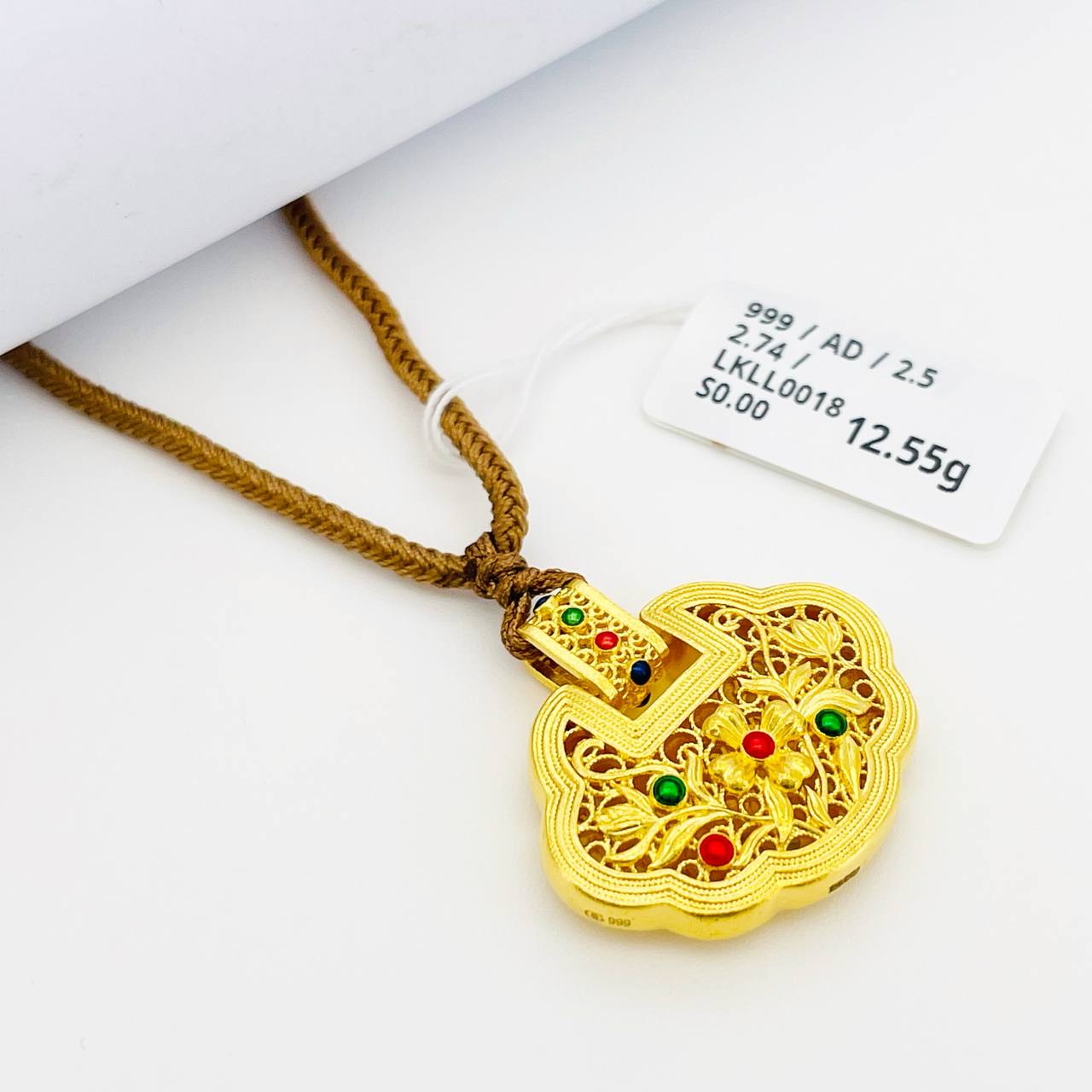 LOKET LONG LIFE 999平安锁吊坠