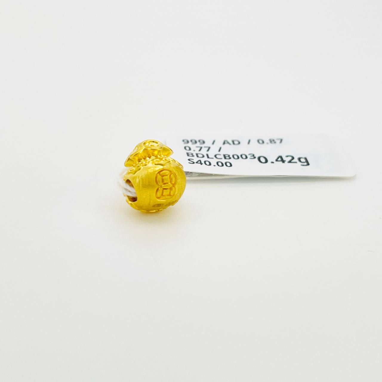 BEAD LUCKY BAG 999拉丝福袋隔离珠吊坠