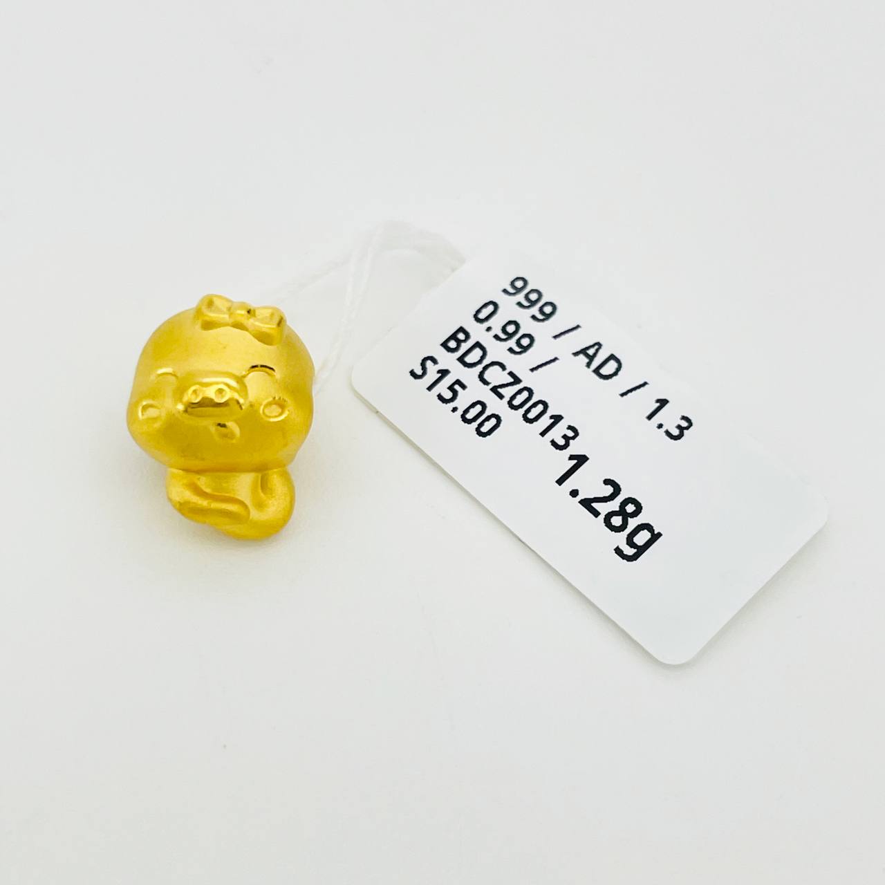 BEAD CHINESE ZODIAC 足金十二生肖吊坠(兔） thumbnail 8