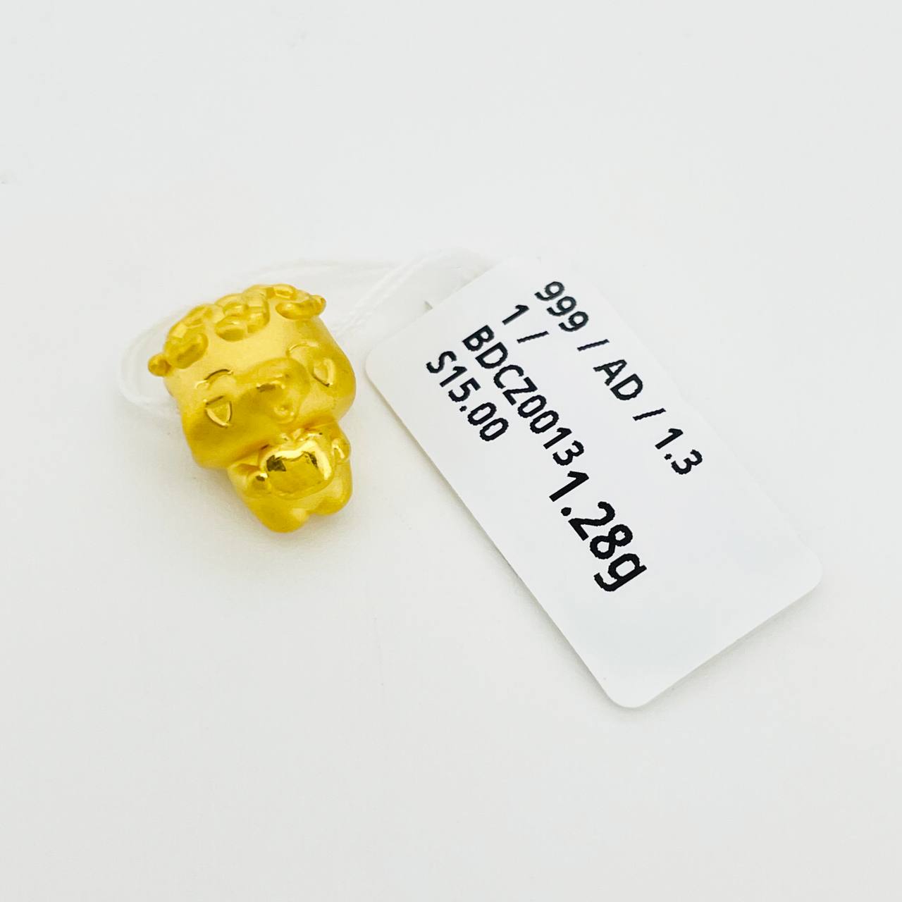 BEAD CHINESE ZODIAC 足金十二生肖吊坠(兔） thumbnail 6