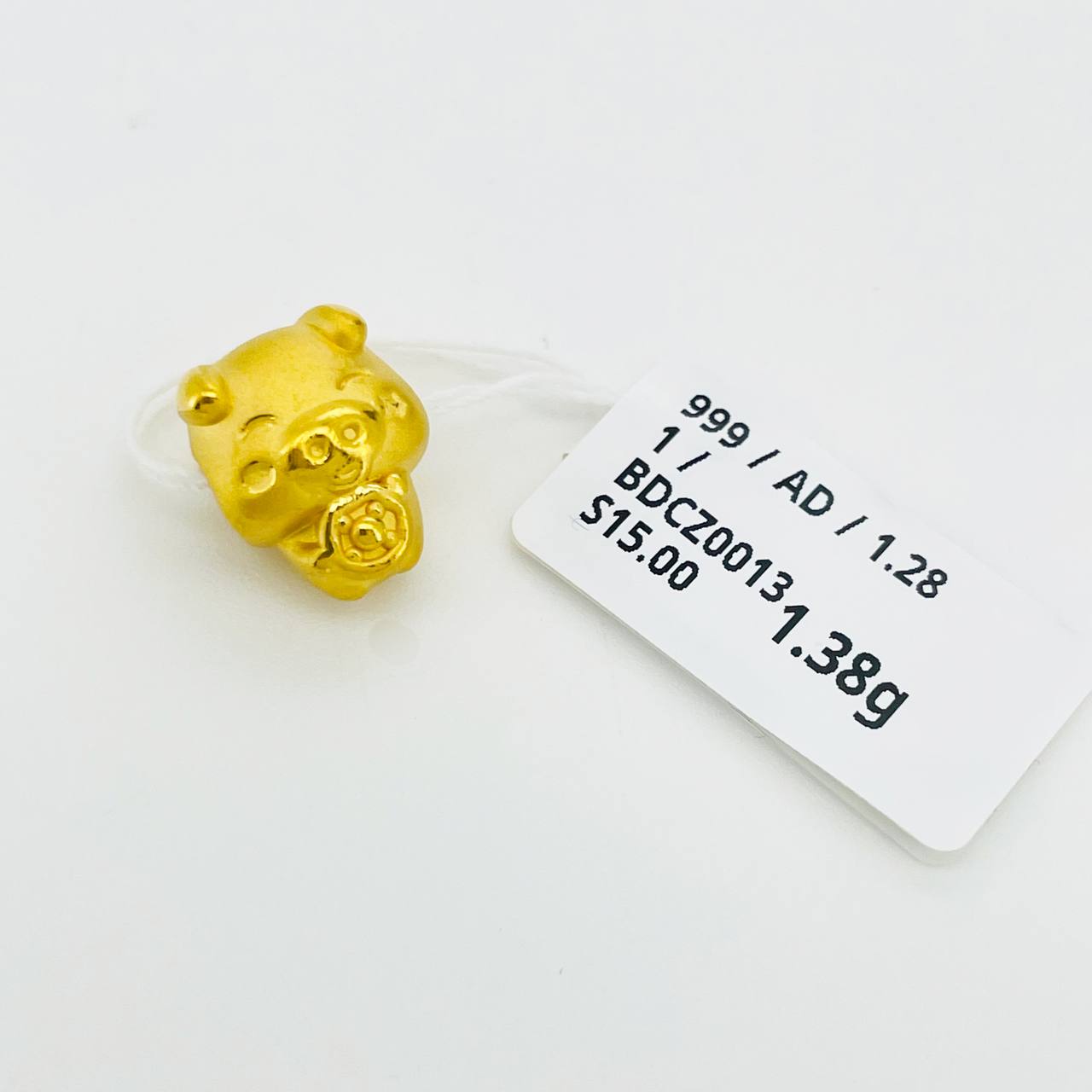 BEAD CHINESE ZODIAC 足金十二生肖吊坠(兔） thumbnail 4