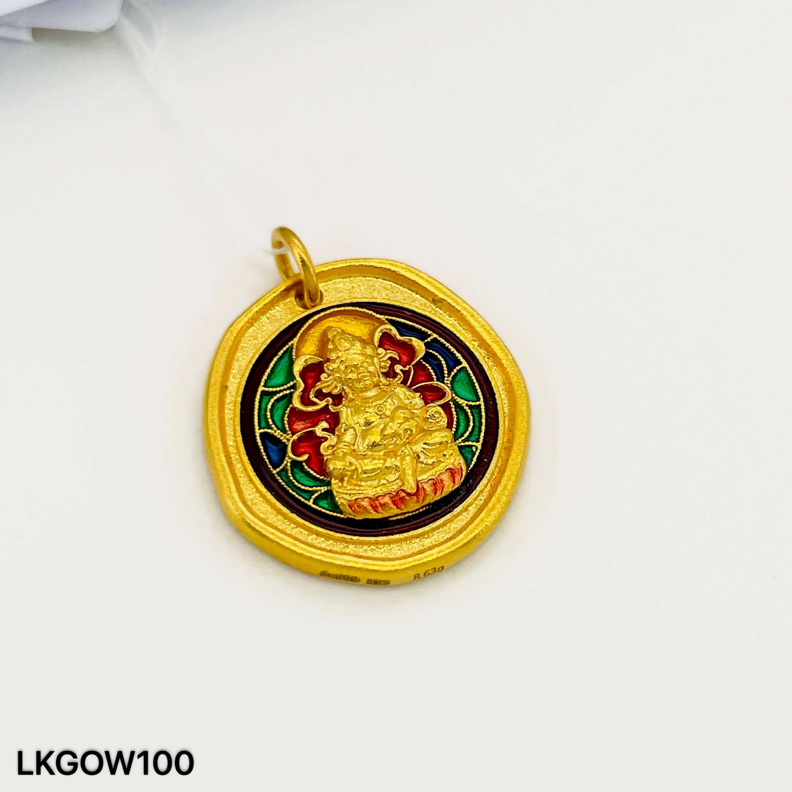 LOKET GOD OF WEALTH 足金黄财神吊坠 thumbnail 2