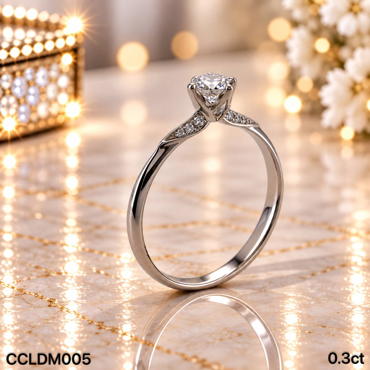 CC LAB GROWN DIAMOND 围镶款四爪培育钻戒 thumbnail 10