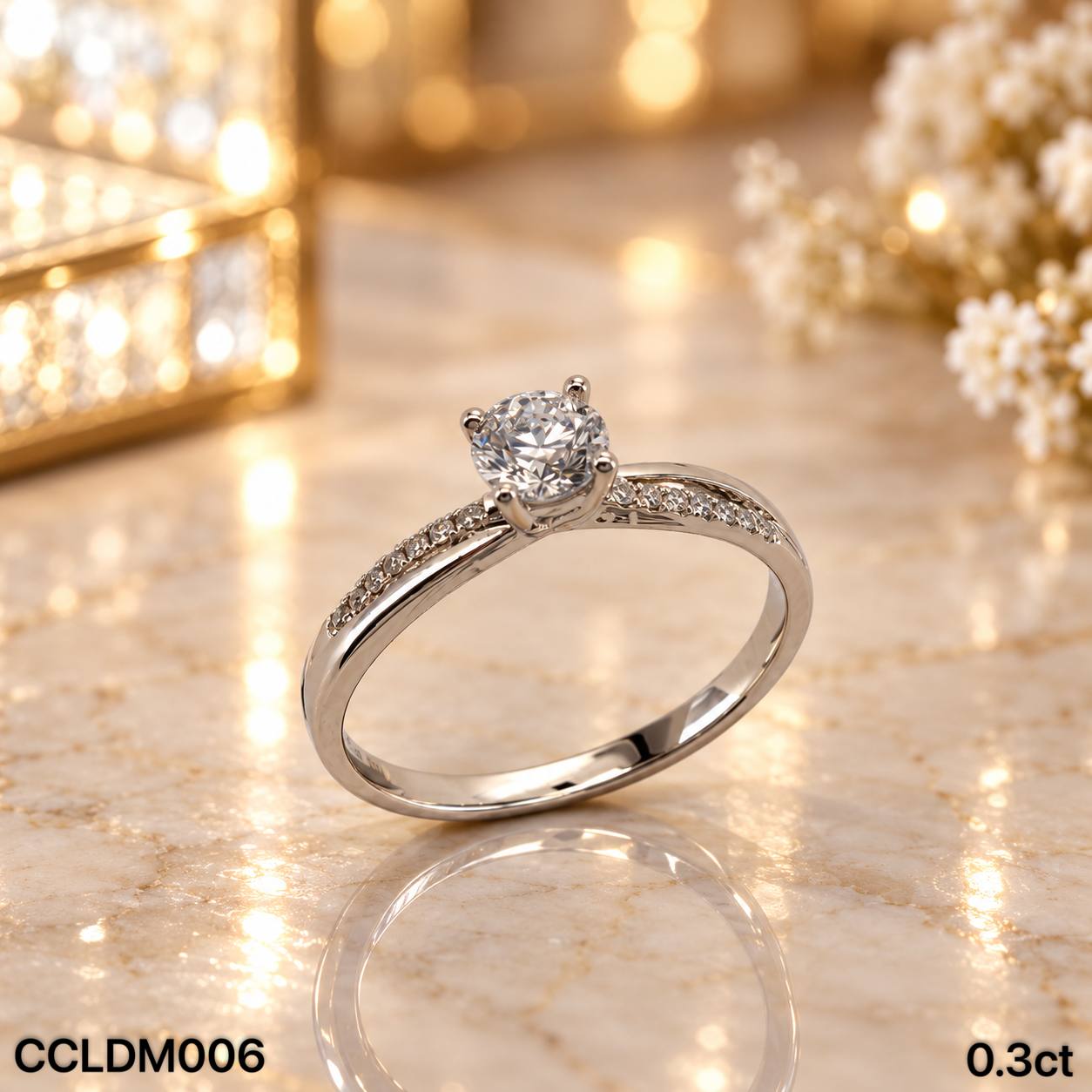 CC LAB GROWN DIAMOND 围镶款四爪培育钻戒 thumbnail 8