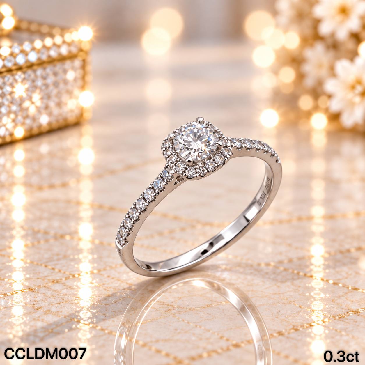 CC LAB GROWN DIAMOND 围镶款四爪培育钻戒 thumbnail 12