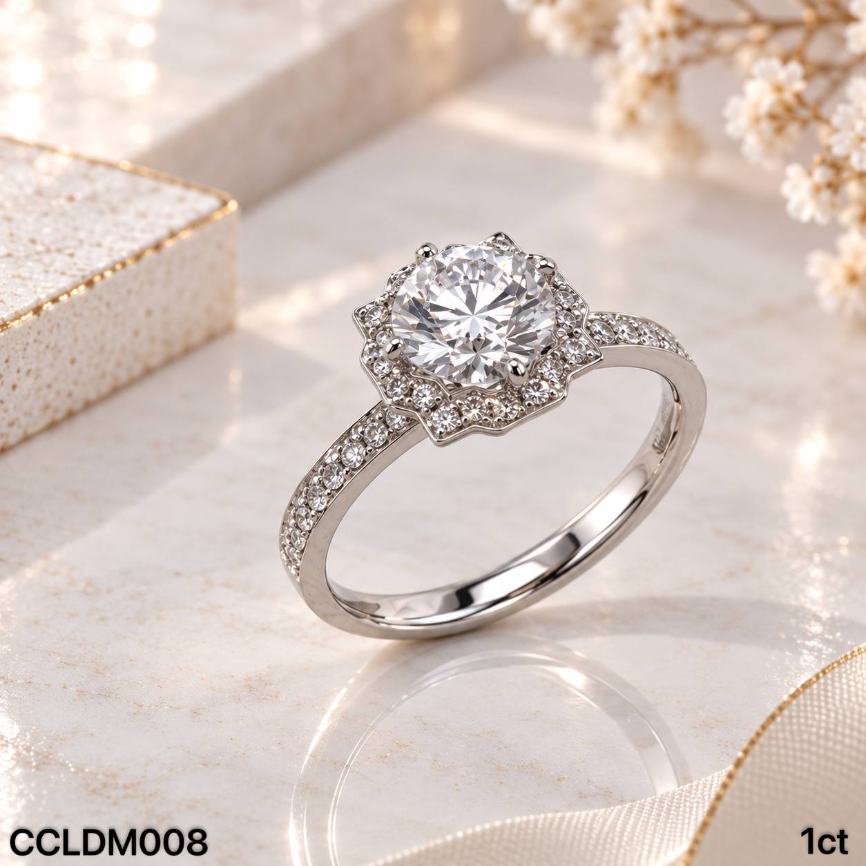 CC LAB GROWN DIAMOND 围镶款四爪培育钻戒 thumbnail 11