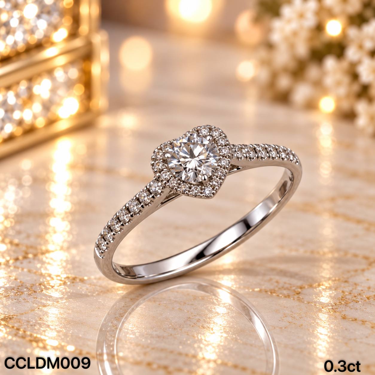 CC LAB GROWN DIAMOND 围镶款三爪培育钻戒 thumbnail 11