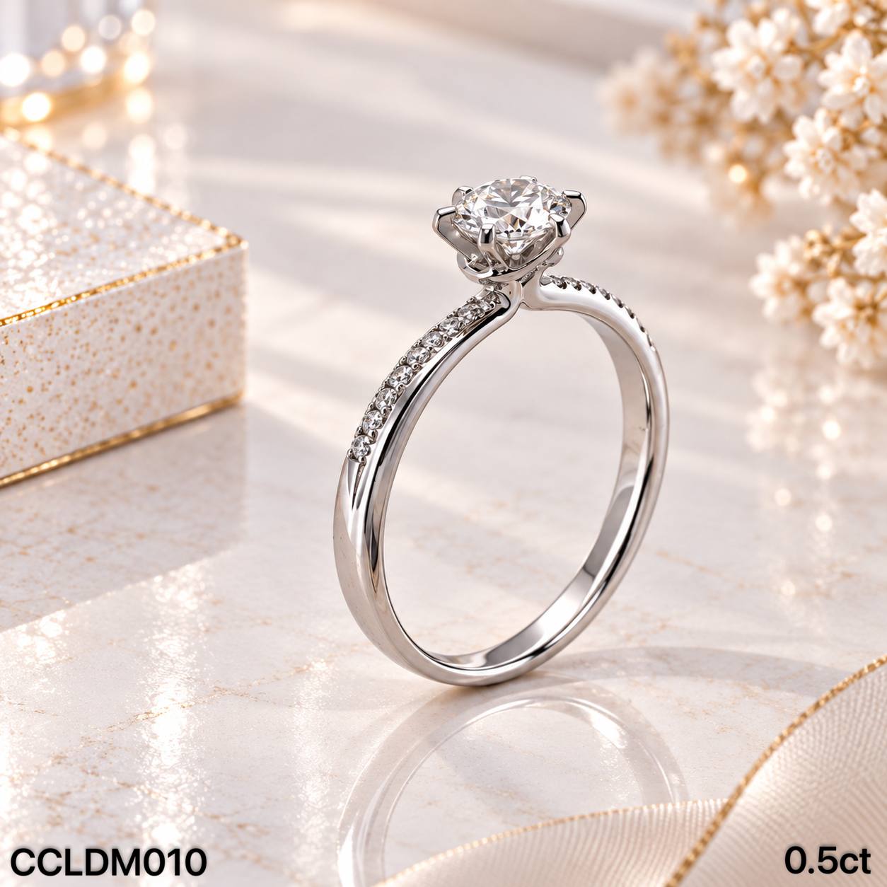 CC LAB GROWN DIAMOND 围镶款六爪培育钻戒 thumbnail 3