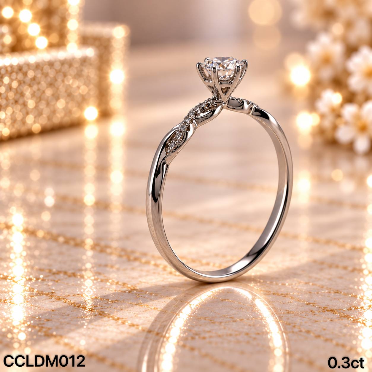 CC LAB GROWN DIAMOND 围镶款六爪培育钻戒