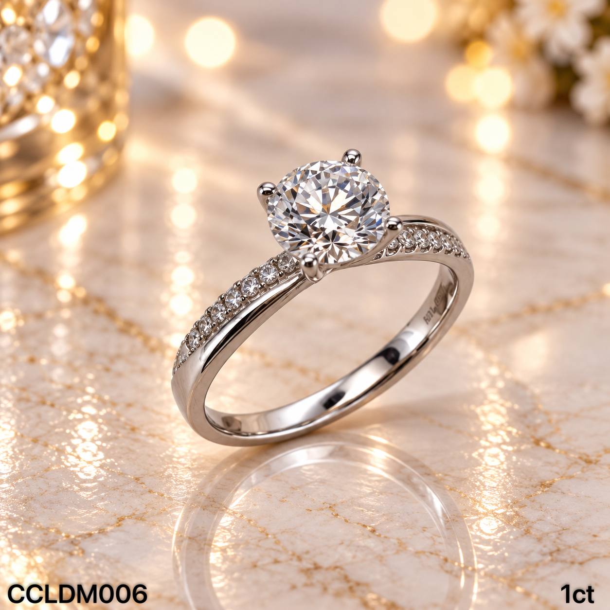 CC LAB GROWN DIAMOND 围镶款四爪培育钻戒 thumbnail 9