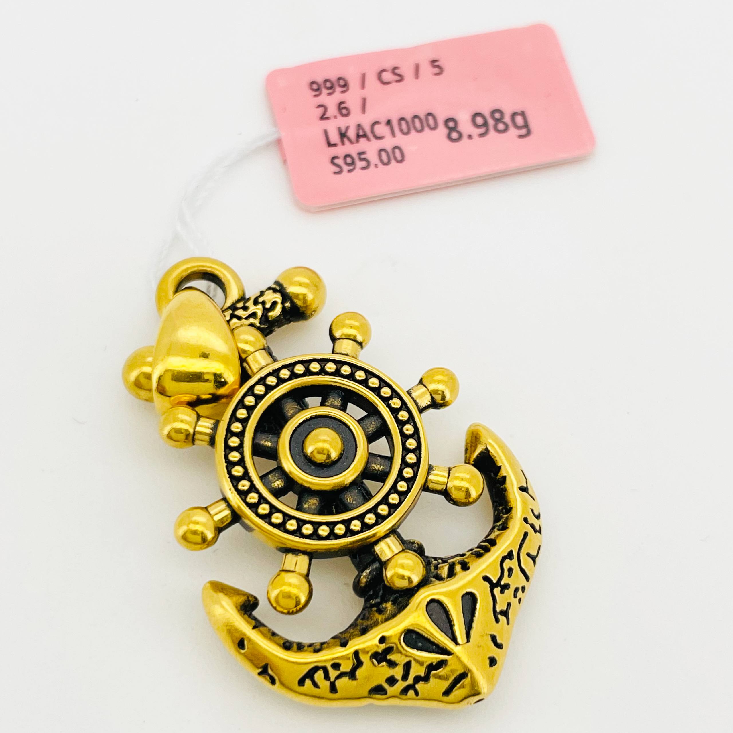 LOKET ANCHOR 黑金船锚吊坠