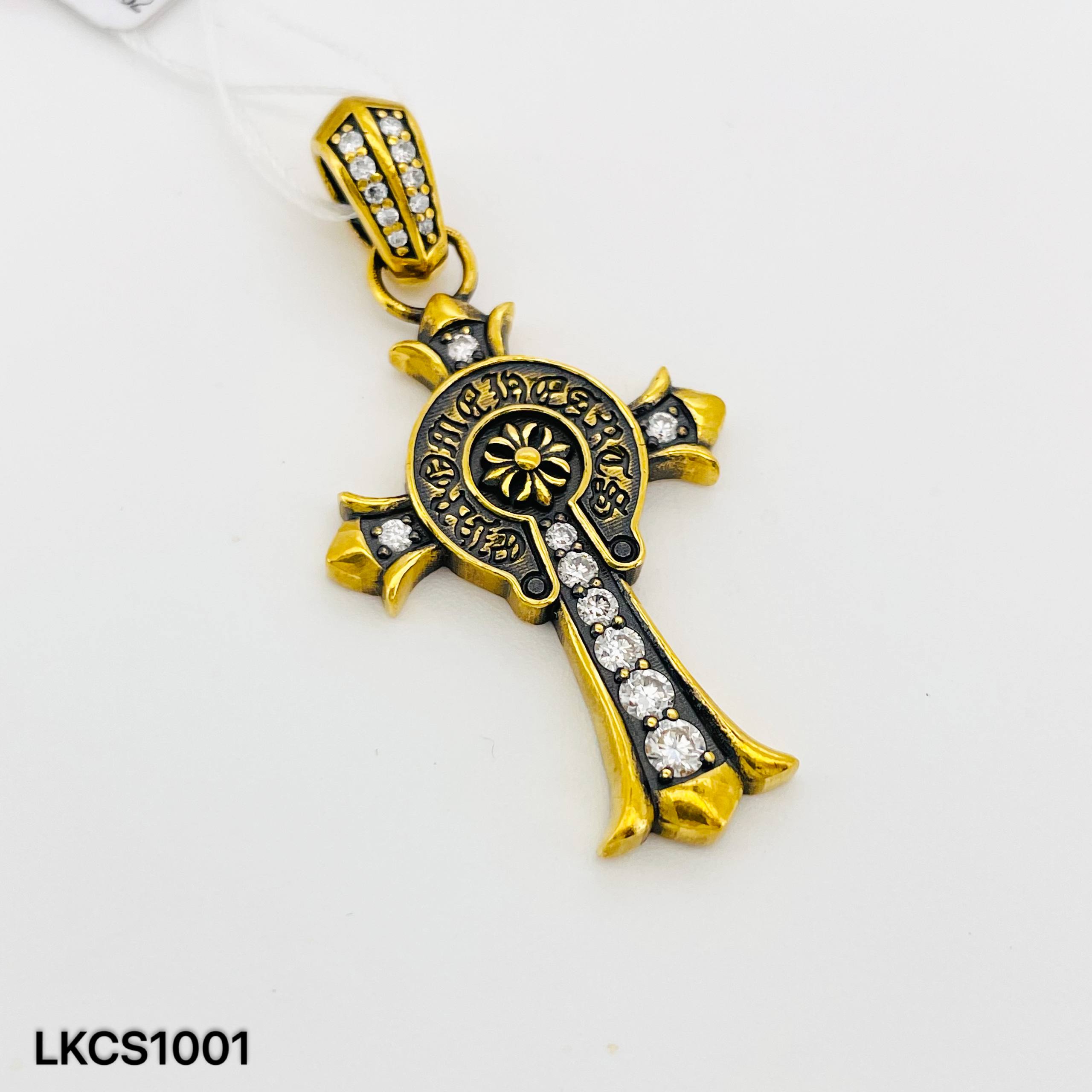 LOKET CROSS 黑金十字架吊坠