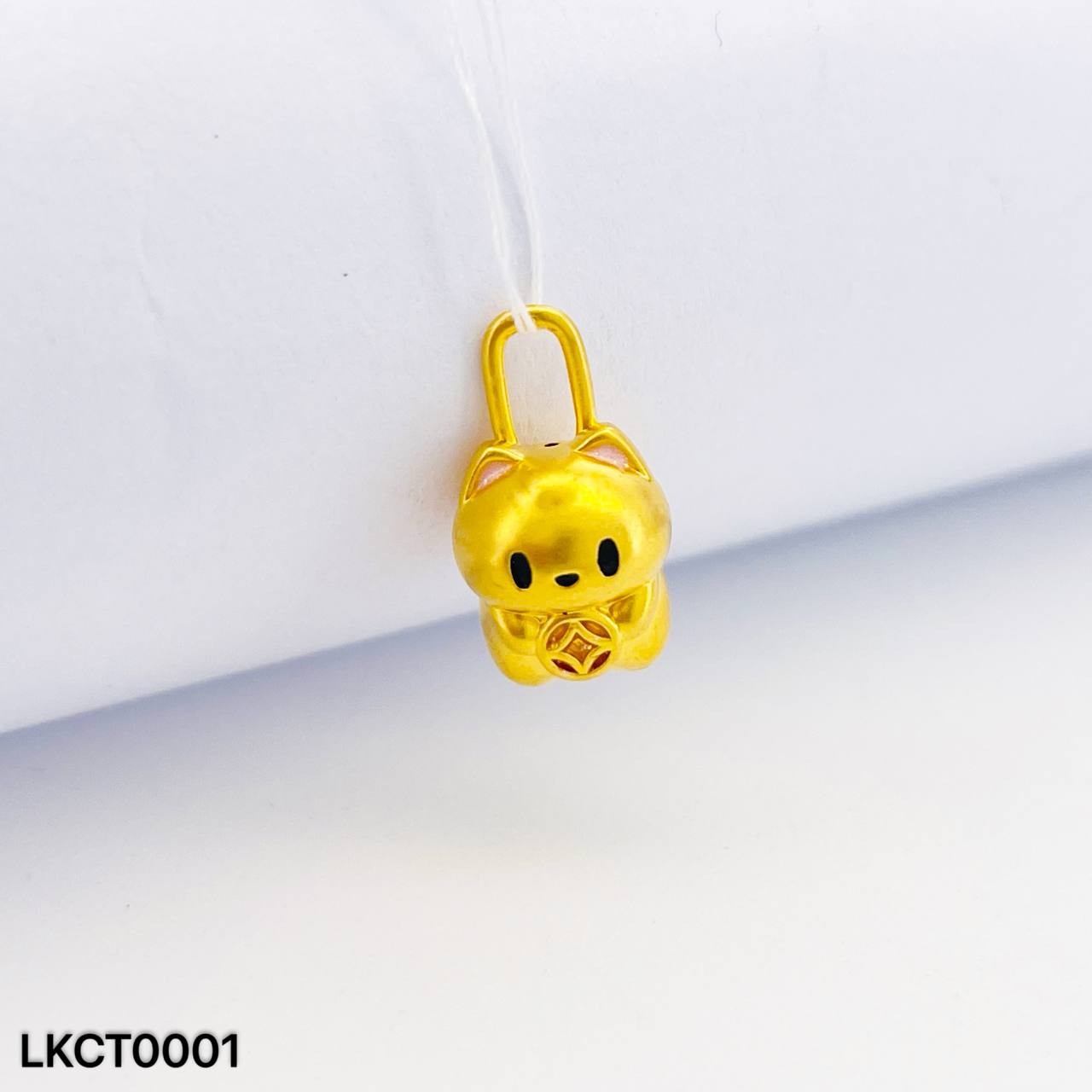 LOKET CAT 硬金小猫吊坠
