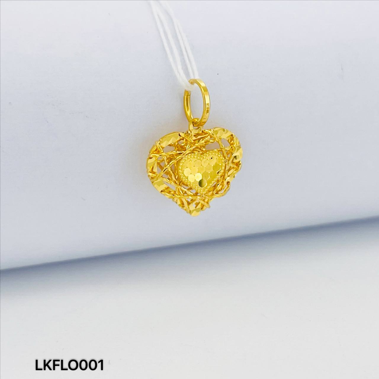 LOKET FESYEN LOVE 蜂巢爱心吊坠
