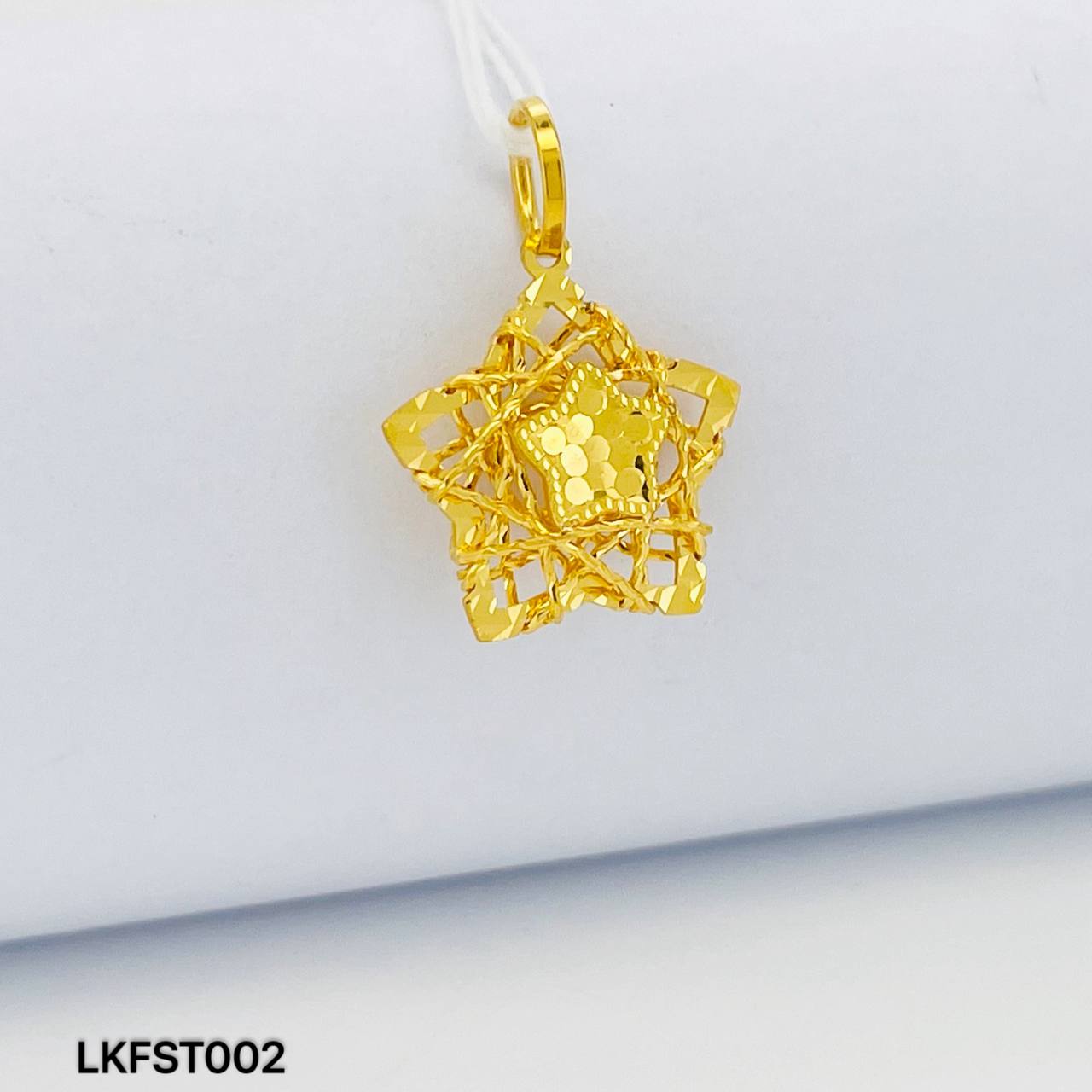 LOKET FESYEN STAR 蜂巢星星吊坠