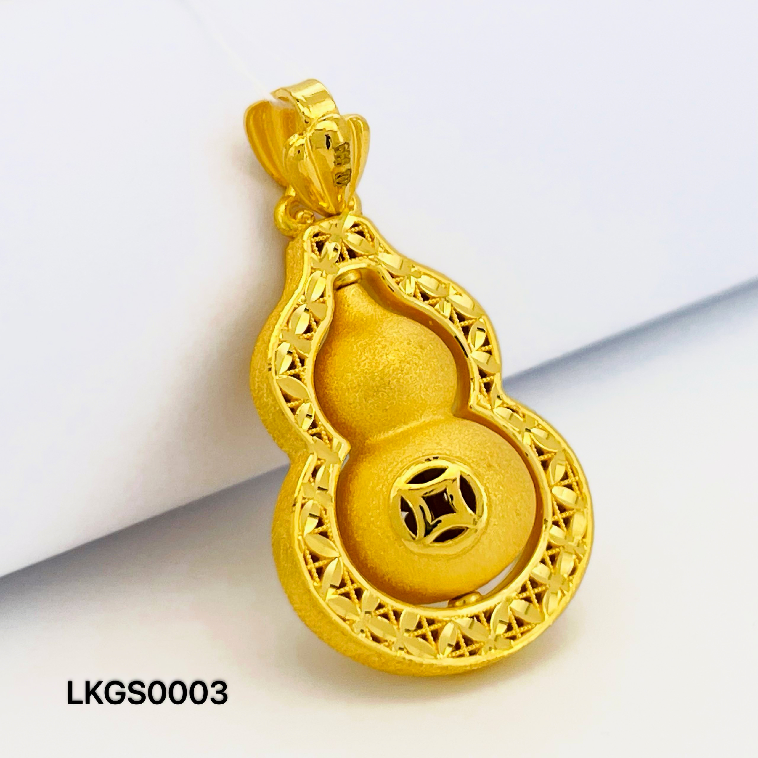 LOKET GOURD (SPIN) 旋转拉丝葫芦吊坠