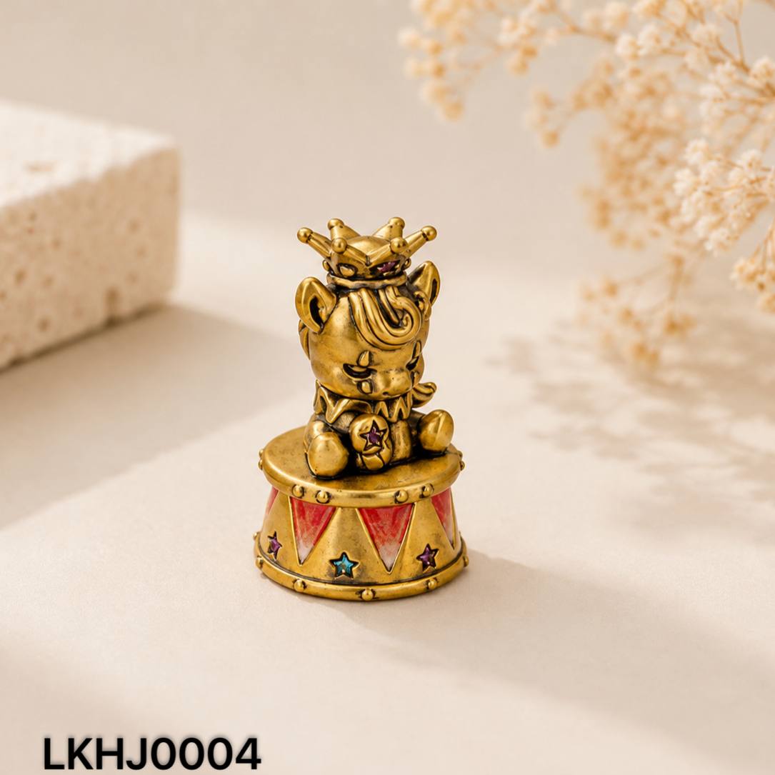 LOKET FESYEN PONY 黑金小马摆件