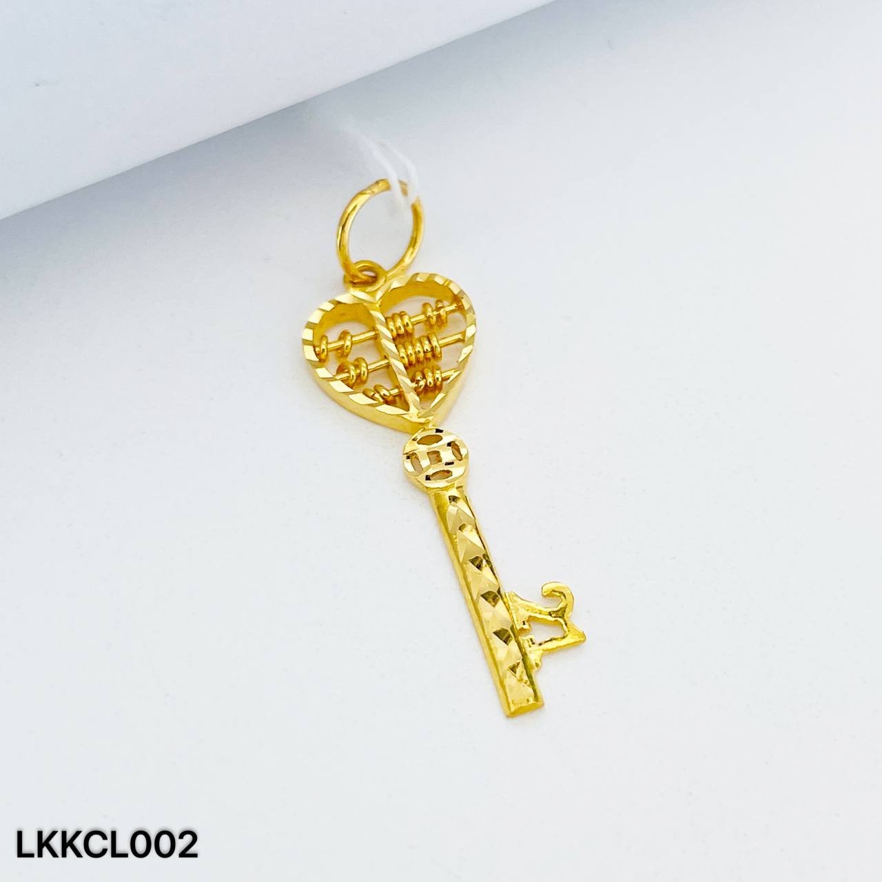 LOKET KUNCI SEMPOA LOVE 爱心算盘钥匙吊坠