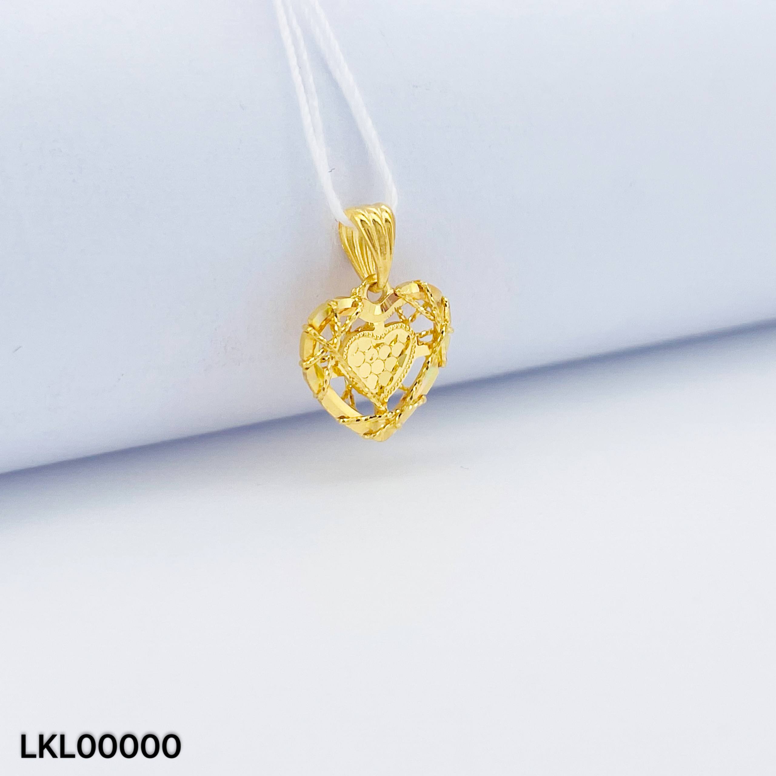 LOKET LOVE 足金七彩爱心吊坠